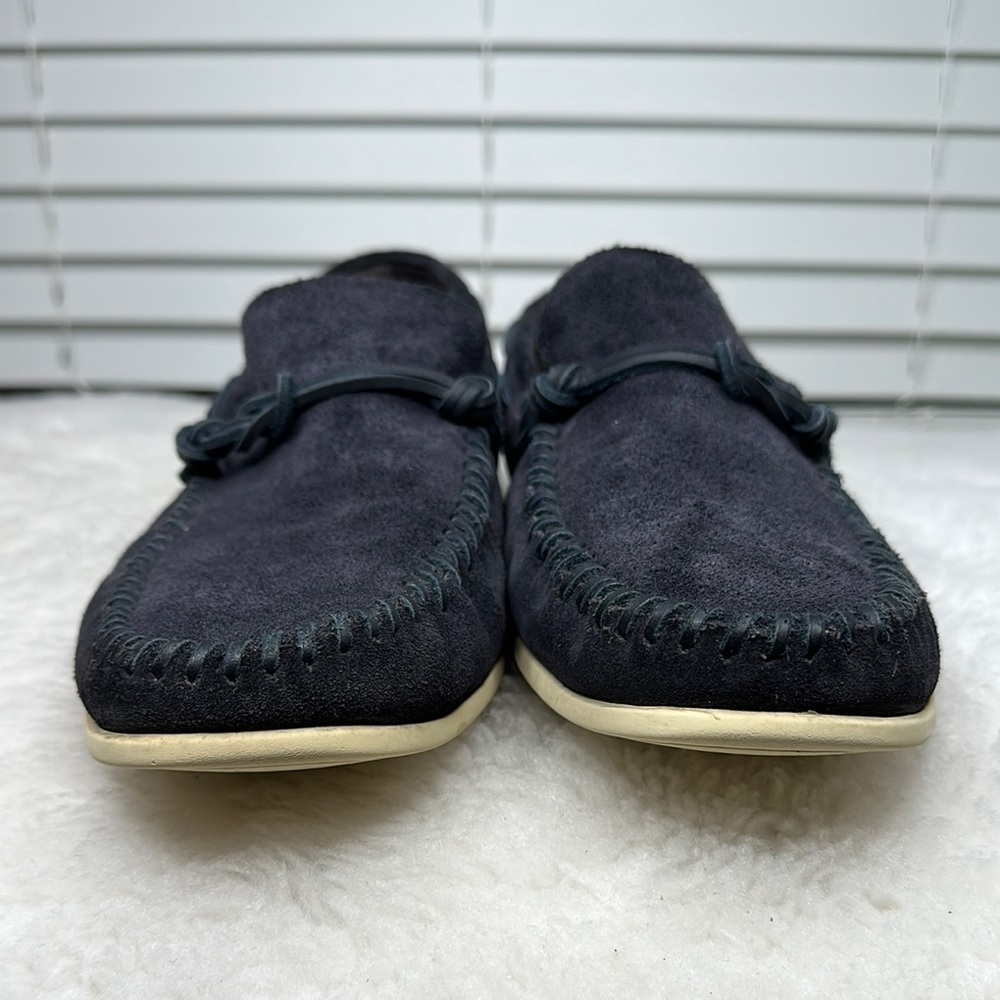 John Varvatos USA Men's Suede Loafers in Black, size 12M US.